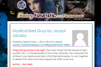 Mystical Bad Guys on Fantasy, Futuristic, and Paranormal Romance Writers